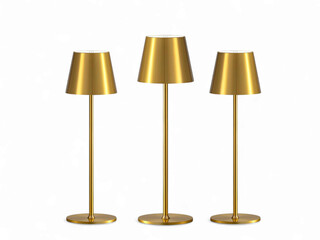 Obraz premium Set of Three Modern Gold Cordless Table Lamps