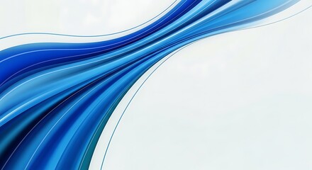 Abstract blue wave for modern design