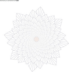 Intricate Floral Mandala Design with Geometric Patterns Perfect for Coloring Books and Creative Projects Abstract Art and Digital Design Element