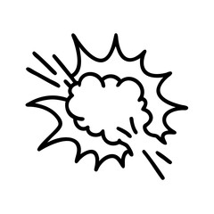 Cartoon explosion with smoke in vector format