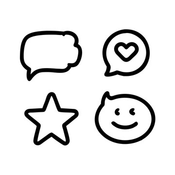 Set of cartoon speech bubbles in vector format