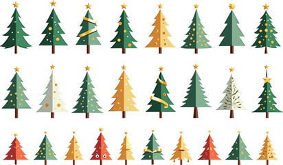 Festive Christmas trees for holiday celebrations