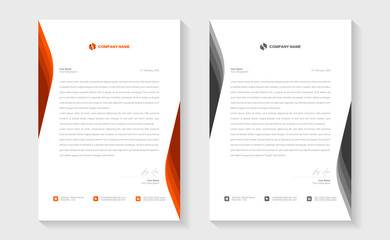 Modern Creative & Clean business style letterhead bundle of your corporate project design. Set to print. modern business letterhead in abstract design. Elegant template of creative letterhead. A4