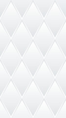 Obraz premium White geometric background seamless diamond pattern rhombus shapes subtle 3D bevel clean minimalist design