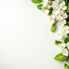 Delicate White Flowers Arranged Beautifully on a Light Neutral Background