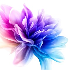 Vibrant Colorful Abstract Flower Design with Soft Fluid Shapes and Gradients