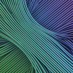 Curved Gradient Lines Abstract — Flowing Pattern in Green, Blue, and Purple