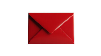A vibrant red envelope lying flat, symbolizing communication and connection.