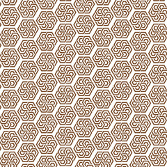 Intricate brown geometric pattern creating a vintage and ornate design element for backgrounds and decorative purposes