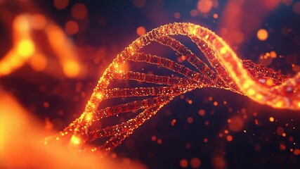 Glowing dna helix structure representing science, genetics, and biotechnology - Powered by Adobe