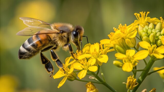 bee on yellow flower