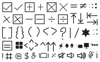 Cross box x check mark checkbox v list vector draw hand drawn sketch doodle brush marker checklist symbol wrong right circle. Vector Illustration,star, Line arrow, Simple sketch line style emphasis, a