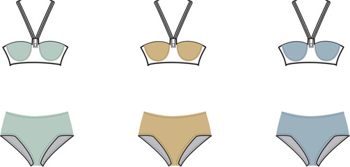 Collection of Bikini Sets Stylish Swimwear Designs for Beach Season and Summer Vacation