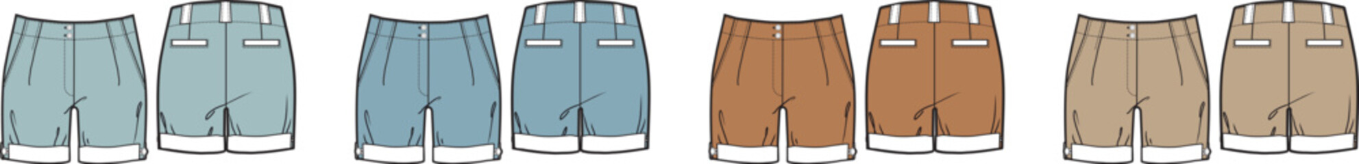 Collection of Various Shorts A Fashionable Array of Colors and Styles for Summer