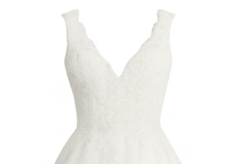 White wedding dress creating elegant bridal fashion