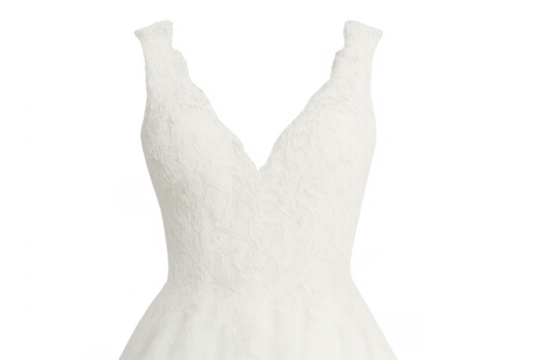White wedding dress creating elegant bridal fashion