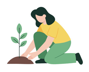Fototapeta premium Planting a Tree
