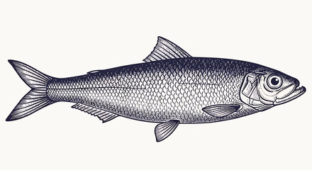 Obraz premium Herring fish illustration