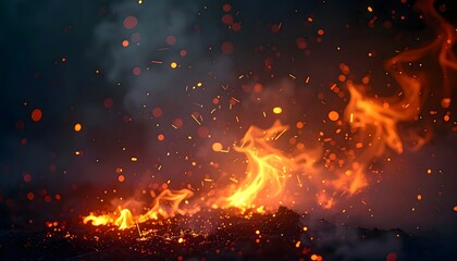 Intense Glowing Sparks Texture