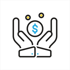 Multi color icon for contribute