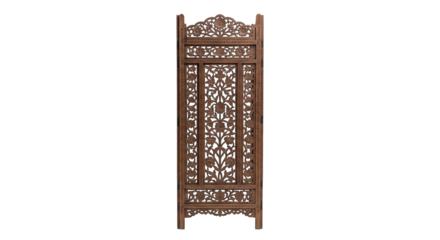 Antique Wooden Carved Room Divider Screen.