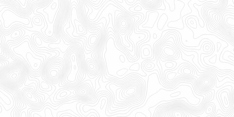 Minimal white line geometric grid outline curve counter map and wavy topography relief discovery area white, black line texture background.	
