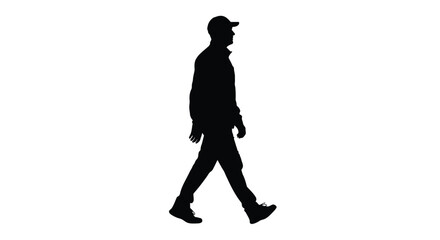 Abstract geometric shapes and lines in a dynamic composition silhouette