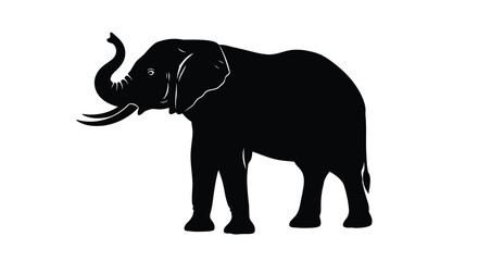 Abstract geometric composition with bold red and blue shapes and a central silhouette