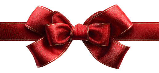 red satin ribbon and bow vector illustration