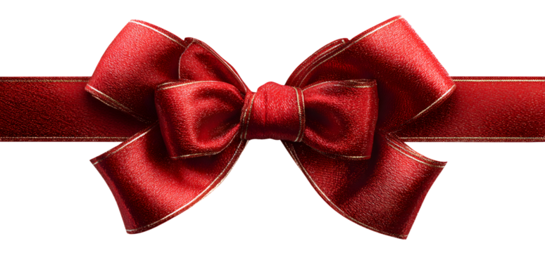 red satin ribbon and bow vector illustration