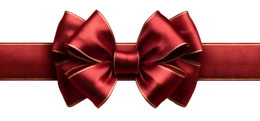 red satin ribbon and bow vector illustration