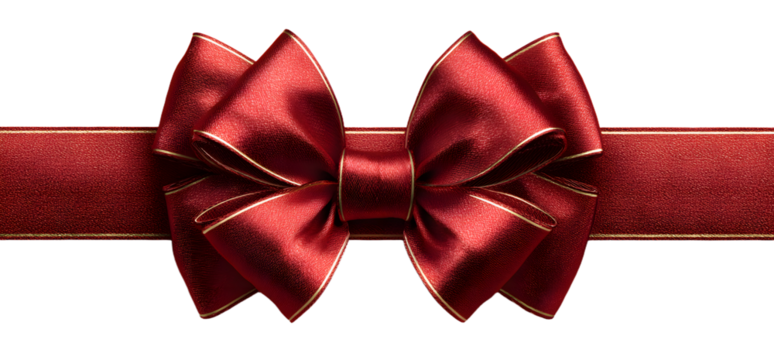 red satin ribbon and bow vector illustration - Powered by Adobe