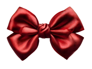 Red bow isolated on transparent or white background, png