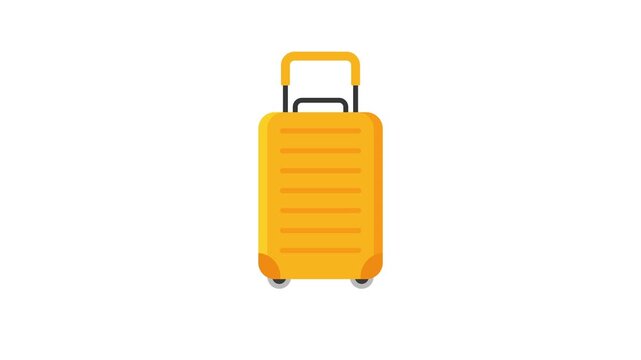 Travel luggage animated icon representing tourism and adventure
