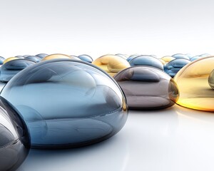 Abstract Colorful Glass Spheres Arrangement