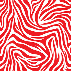 Red Tiger Zebra Stripes Animal Skin Pattern - Wild Texture Background