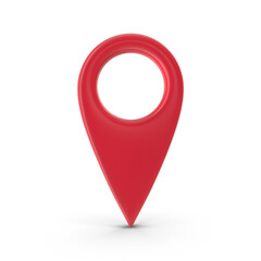 Red Location Map Pin Icon for Navigation and GPS Marking