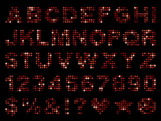 ミラータイル3、文字、10赤