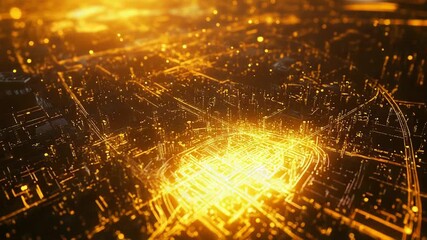 Smart city network connecting digital data infrastructure - Powered by Adobe