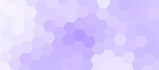 Hexagonal pattern featuring a gradient of purple hues ranging from light lavender to deep violet