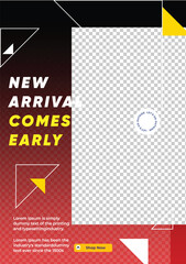 Stylish man in new arrival fashion announcement