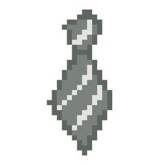 Obraz premium Striped Necktie or Tie Pixel Art Icon for Formalwear