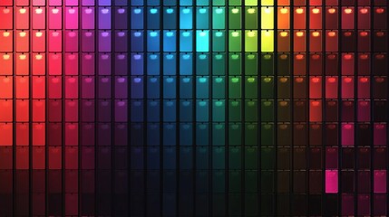 Vibrant Mosaic - A Colorful Array of Rectangular Tiles.