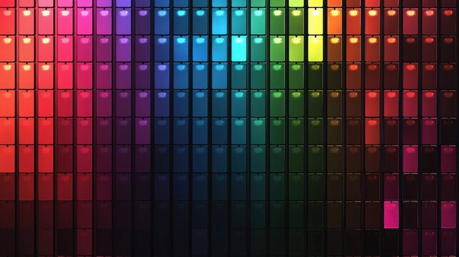 Vibrant Mosaic - A Colorful Array of Rectangular Tiles.