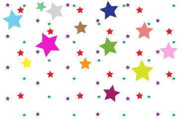 christmas stars and confetti