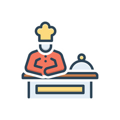 Color illustration icon for concierge service
