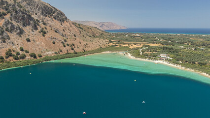 Jump into the sweet water lake called Kournas which is located at the island of Crete