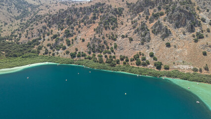 Jump into the sweet water lake called Kournas which is located at the island of Crete