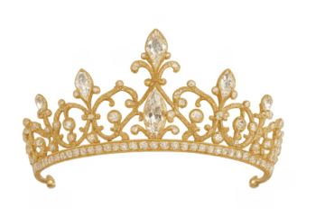Golden crown with diamonds showing luxury and royalty