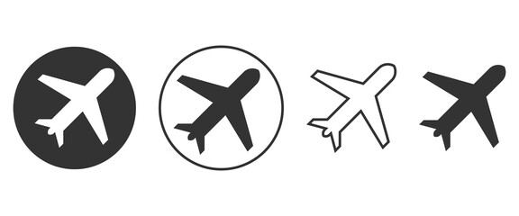 Flight transport symbol, plane icon set © Sabbir